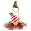Moggemol Kids Girls Sequins Striped Tutu Dance Dress Figure Skating Dress Christmas Party Candy Cane Costume Vivid 12 view 1