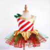 Moggemol Kids Girls Sequins Striped Tutu Dance Dress Figure Skating Dress Christmas Party Candy Cane Costume Vivid 12 view 3