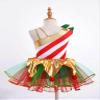 Moggemol Kids Girls Sequins Striped Tutu Dance Dress Figure Skating Dress Christmas Party Candy Cane Costume Vivid 12 view 4
