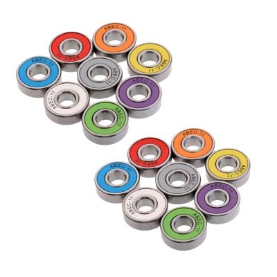 SUOFEILAIMU 16Pcs 608 Skateboard Stunt Scooter Inline Bearings ABEC-11 Wear Resistant Skateboard Bearings
