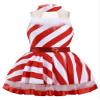 Moggemol Kids Girls Sequins Striped Tutu Dance Dress Figure Skating Dress Christmas Party Candy Cane Costume Crimson 12 view 1