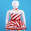 Moggemol Kids Girls Sequins Striped Tutu Dance Dress Figure Skating Dress Christmas Party Candy Cane Costume Crimson 12 view 2