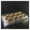 SUOFEILAIMU 8PCS 608RS Titanium-Plated Skateboard Inline Roller Skates Driftboard Longboard Bearing ABEC-9 Integral Shaft Bearings 8x22x7mm (Size : Golden High-Speed 608) view 3