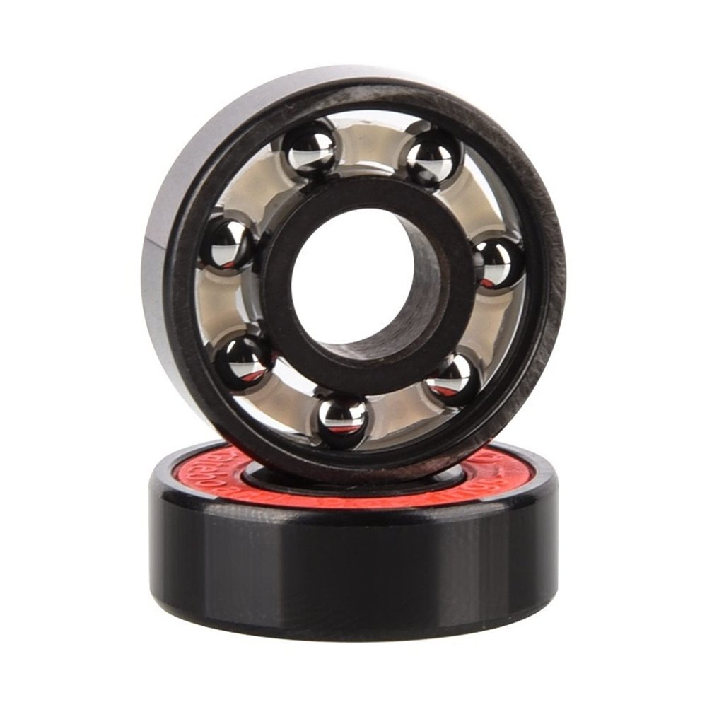SUOFEILAIMU 8pcs 608RS Ceramic Ball Bearing Roller Skate Snowboard Skateboard Bearings Professhional High Speed Mute Bearings (Color : 8PCS Steel Ball)