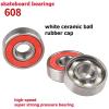 SUOFEILAIMU 8pcs 608RS Ceramic Ball Bearing Roller Skate Snowboard Skateboard Bearings Professhional High Speed Mute Bearings (Color : 8PCS Steel Ball) view 2