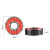 SUOFEILAIMU 8pcs 608RS Ceramic Ball Bearing Roller Skate Snowboard Skateboard Bearings Professhional High Speed Mute Bearings (Color : 8PCS Steel Ball) view 4