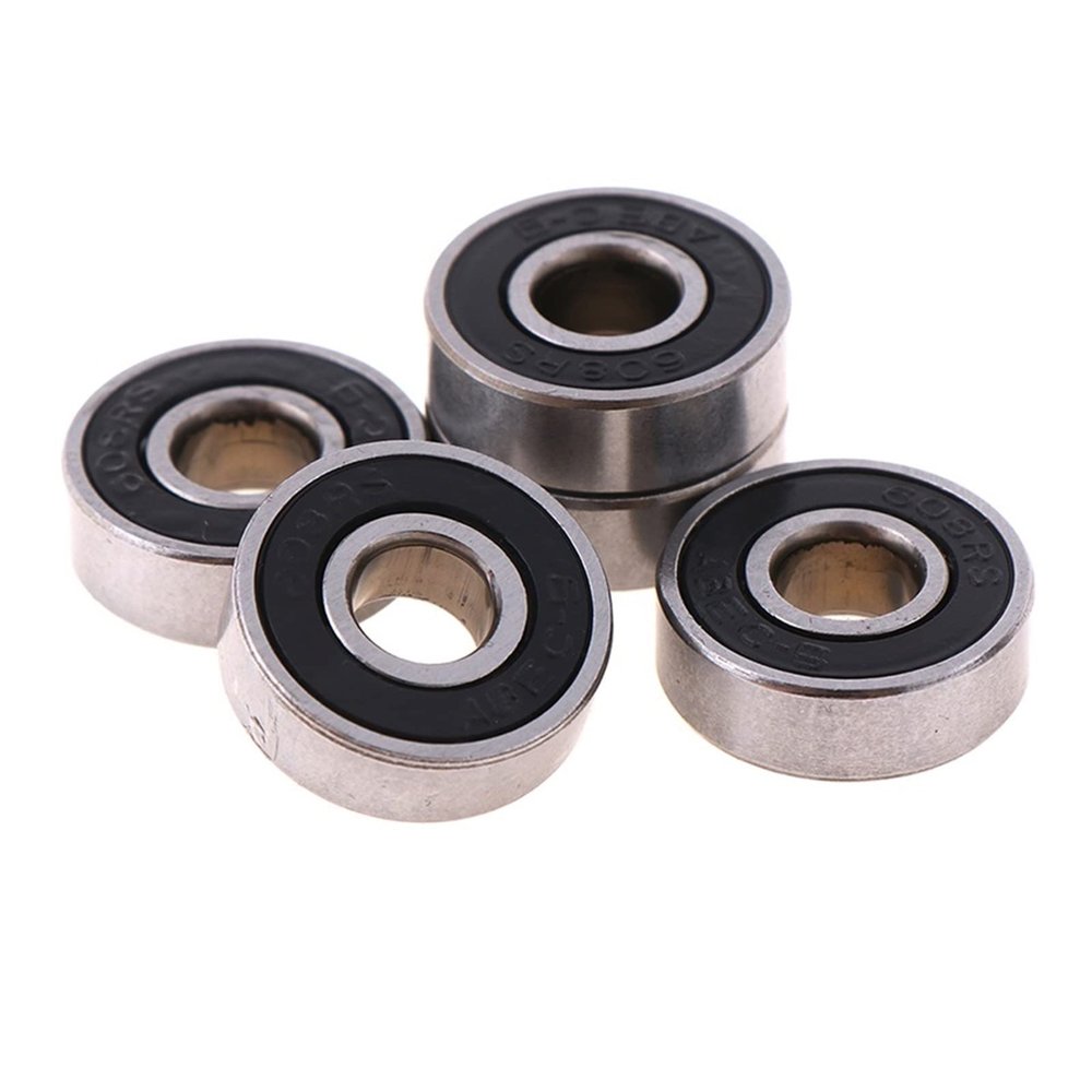 SUOFEILAIMU 5pcs 608 2RS Inline Roller Skate Wheel Bearing 8x22x7mm Skateboard Wheel Bearing Red Sealed Shaft ABEC-9 (Diameter : Black)