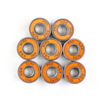 SUOFEILAIMU 608 2RS Inline Roller Skate Wheel Bearing ILQ-9 Skateboard Wheel Bearing Roller Skating 8x22x7mm Shaft (Color : 16pcs Yellow)