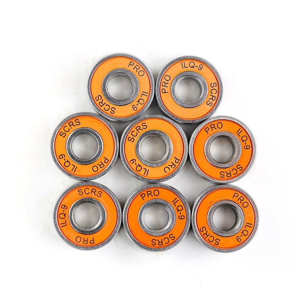SUOFEILAIMU 608 2RS Inline Roller Skate Wheel Bearing ILQ-9 Skateboard Wheel Bearing Roller Skating 8x22x7mm Shaft (Color : 16pcs Yellow)
