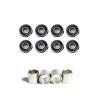 SUOFEILAIMU 8pcs Pro 608RS ABEC-9 Bearings Roller Skate Scooter Snowboard Chrome Steel Inline Bearings Skateboard Mute Speed Bearing (Color : 8pcs Black Bearing) view 1