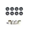 SUOFEILAIMU 8pcs Pro 608RS ABEC-9 Bearings Roller Skate Scooter Snowboard Chrome Steel Inline Bearings Skateboard Mute Speed Bearing (Color : 8pcs Black Bearing) view 3