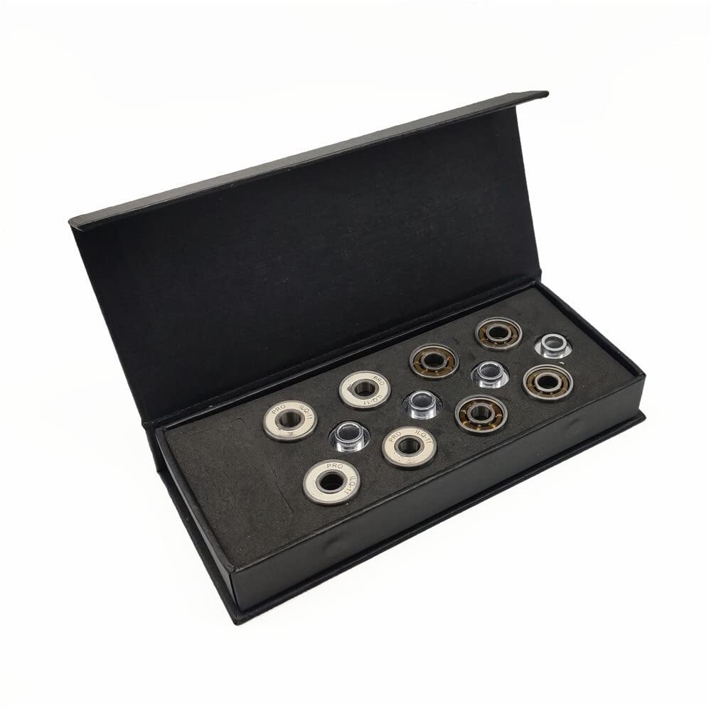 SUOFEILAIMU 16pcs Professional ILQ-11 608RS Inline Skates Bearing for Roller Skating Wheel 7 Beads Chrome Steel Lubricated (Color : 1 Set Bearings)