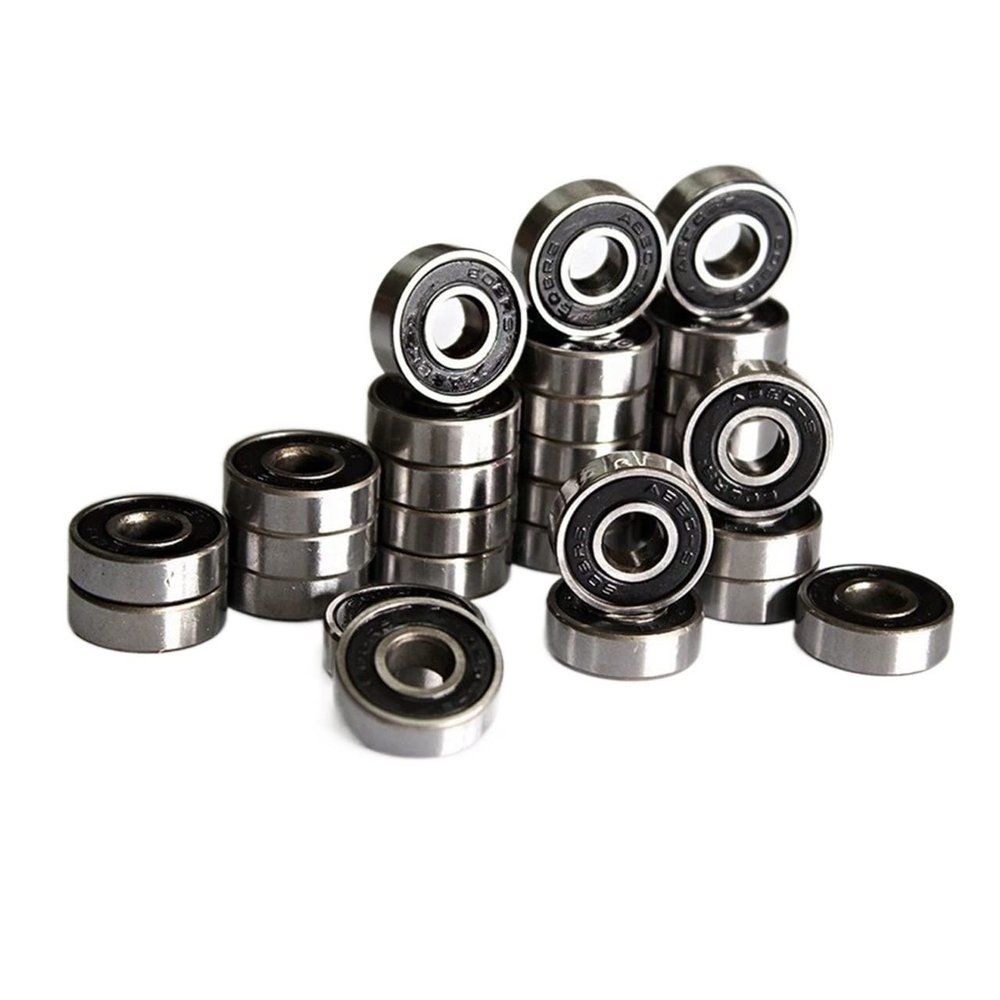 SUOFEILAIMU Pro 608RS ABEC-9 Bearing Inline Roller Skate Scooter Snowboard Bearings Carbon Steel High Speed Bearings (Color : 16pcs Black ABEC-9)