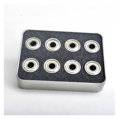 SUOFEILAIMU 16Pcs Pro 608RS Roller Skate Scooter Snowboard Inline Bearings ABEC-9 Skateboard Carbon Steel Mute Speed Bearing (Color : Black 16pcs)