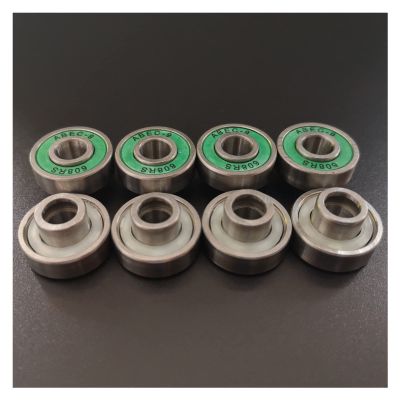 SUOFEILAIMU 16pcs 608RS Longboard Skateboards Inline Skates Roller Skate Bearing P5 Integral Shaft Bearings ABEC-9 8x22x12.6mm (Size : Green Cover)