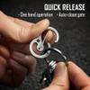 KeyUnity KS05 Stainless Steel Carabiner Mini Clips, Key Holder Organizer Keychain for Keys, Flashlight, Folding Knife & Whistles view 4