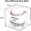 Baseball Display Case, UV Protected Acrylic Cube Baseball Holder Square Clear Box Memorabilia Display Storage Sports Official Baseball Autograph Display Case - Fits Official Size Ball(8 Pack view 2