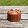BLUE CRAFT Gas Canister Cover Propane Cylinder Cover PU Leather Protective Cover for Gas Tank Fuel Tank Camping Protector Storage Bag Gas Cylinder Tank Accessories (Brown, 250g/230g) view 2