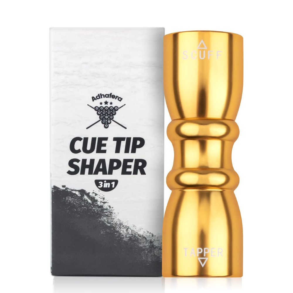 Adhafera Cue Tip Shaper, 3 in 1 of Pool Cue Tip Shaper, The Pool Cue Accessories for Effective and Rapid Repair Cue Tip
