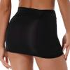 Linjinx Women's Micro Mini Hip Skirt Lace Semi Transparent Bodycon Short Skirt Sheer Stretchy Ultrashort Skirts Black C One Size view 4