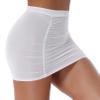 Linjinx Women's Micro Mini Hip Skirt Lace Transparent Mini Bodycon Short Skirt Ultrashort Skirts White C One Size view 3