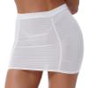 Linjinx Women's Micro Mini Hip Skirt Lace Transparent Mini Bodycon Short Skirt Ultrashort Skirts White C One Size view 4