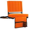 SPORT BEATS Stadium Seats with Back Support Bleacher Chairs with Back and Cushion Thick Padded Bleacher Seats Includes Shoulder Strap Orange 1pc Regular - 17" W x 12" D x 16.5" H view 1