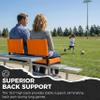 SPORT BEATS Stadium Seats with Back Support Bleacher Chairs with Back and Cushion Thick Padded Bleacher Seats Includes Shoulder Strap Orange 1pc Regular - 17" W x 12" D x 16.5" H view 3