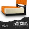 SPORT BEATS Stadium Seats with Back Support Bleacher Chairs with Back and Cushion Thick Padded Bleacher Seats Includes Shoulder Strap Orange 1pc Regular - 17" W x 12" D x 16.5" H view 4