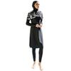 OBEEII Muslim Swimsuits for Women Full Coverage Swimwear Islamic Hijab Long Sleeve Bathing Suit Burkini Swimsuits Beachwear Black03 XL view 1
