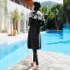 OBEEII Muslim Swimsuits for Women Full Coverage Swimwear Islamic Hijab Long Sleeve Bathing Suit Burkini Swimsuits Beachwear Black03 XL view 4
