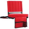 SPORT BEATS Stadium Seats with Back Support Bleacher Chairs with Back and Cushion Thick Padded Bleacher Seats Includes Shoulder Strap Red 1pc Regular - 17" W x 12" D x 16.5" H view 1