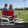 SPORT BEATS Stadium Seats with Back Support Bleacher Chairs with Back and Cushion Thick Padded Bleacher Seats Includes Shoulder Strap Red 1pc Regular - 17" W x 12" D x 16.5" H view 3