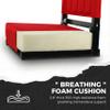 SPORT BEATS Stadium Seats with Back Support Bleacher Chairs with Back and Cushion Thick Padded Bleacher Seats Includes Shoulder Strap Red 1pc Regular - 17" W x 12" D x 16.5" H view 4