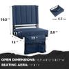 SPORT BEATS Stadium Seats with Back Support Bleacher Chairs with Back and Cushion Thick Padded Bleacher Seats Includes Shoulder Strap Navy Blue 1pc Regular - 17" W x 12" D x 16.5" H view 2