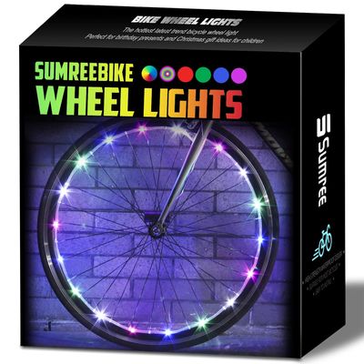Sumree LED Bike Wheel Lights,2-Tire Pack USB Rechargeable with Batteries Included, Best Bicycle Lights - Stocking Stuffer Birthday Gift for Kids, Girls, Boys, Adults