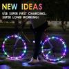 Sumree LED Bike Wheel Lights,2-Tire Pack USB Rechargeable with Batteries Included, Best Bicycle Lights - Stocking Stuffer Birthday Gift for Kids, Girls, Boys, Adults view 2