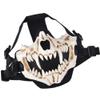 Guayma Airsoft Half Face Skull Masks Tactical Face Protection Mesh Mask for Halloween Cosplay Paintball CS Games,White view 1