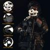 Guayma Airsoft Half Face Skull Masks Tactical Face Protection Mesh Mask for Halloween Cosplay Paintball CS Games,White view 3