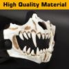 Guayma Airsoft Half Face Skull Masks Tactical Face Protection Mesh Mask for Halloween Cosplay Paintball CS Games,White view 4
