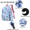 ZHIERNA School Backpack 3PCs Set With Lunch Bag, Tie Dye Bookbags with Pen Case For Teen Girls Kindergarten Elementary(Green) view 3