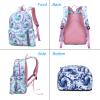 ZHIERNA School Backpack 3PCs Set With Lunch Bag, Tie Dye Bookbags with Pen Case For Teen Girls Kindergarten Elementary(Green) view 4