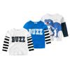Boys Casual Long Sleeve Crew Neck Cotton Dinosaur Printed Tops T-Shirts 3 Packs Set 1-7T view 1