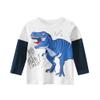 Boys Casual Long Sleeve Crew Neck Cotton Dinosaur Printed Tops T-Shirts 3 Packs Set 1-7T view 4