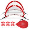 Portable Pop Up Soccer Goal Net Set for Kids or Adaults Trainning and Backyard Playing with Carrying Case, Training Cones and Target view 1