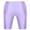 Jhaoyu Men Glossy Compression Shorts Gym Shorts Running Yoga Swimming Cycling Short Pants Workout Leggings Light Purple X-Large view 4