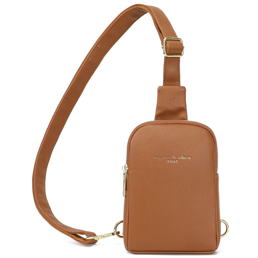 Travel Small Sling Bag for Women Anti Theft Crossbody Bags Purses Cross Body Fanny Pack Over the Shoulder Bag(0-Brown)