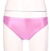 Agoky Women's Oil Shiny Breathable Panties Glossy Sheer Low Rise Bikini Briefs Underwear Pink X-Large view 4