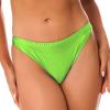 Alvivi Women's Stretch Nylon Underwear Solid Color Rave Bottoms Thongs Underpants Fluorescent Green Large view 1