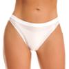 Agoky Women's Oil Shiny Breathable Panties Glossy Sheer Low Rise Bikini Briefs Underwear White X-Large